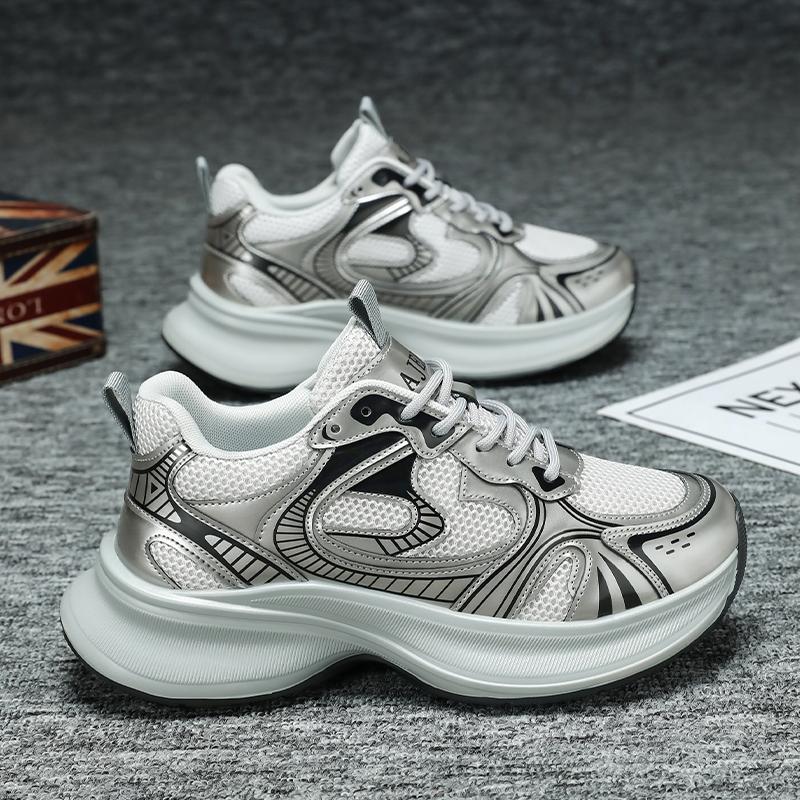 Yeni Moda Erkek Dört Mevsim Rahat Kalın Taban Ayakkabılar Öğrenciler Erkek Çocuklar Trend Yumuşak Taban Nefes Alabilen Günlük Koşu Spor Ayakkabıları