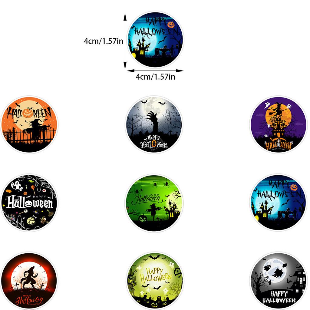 Ghost Halloween Theme Blood Handed Bat Pattern Envelope Label Set Stickers