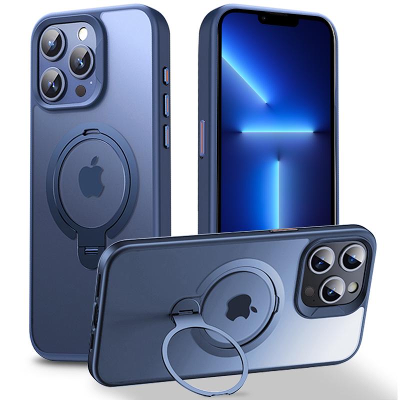 Für iPhone 13 Pro Max Hülle Ständer Kratzfest TPU+PC Handyhülle Kompatibel mit MagSafe