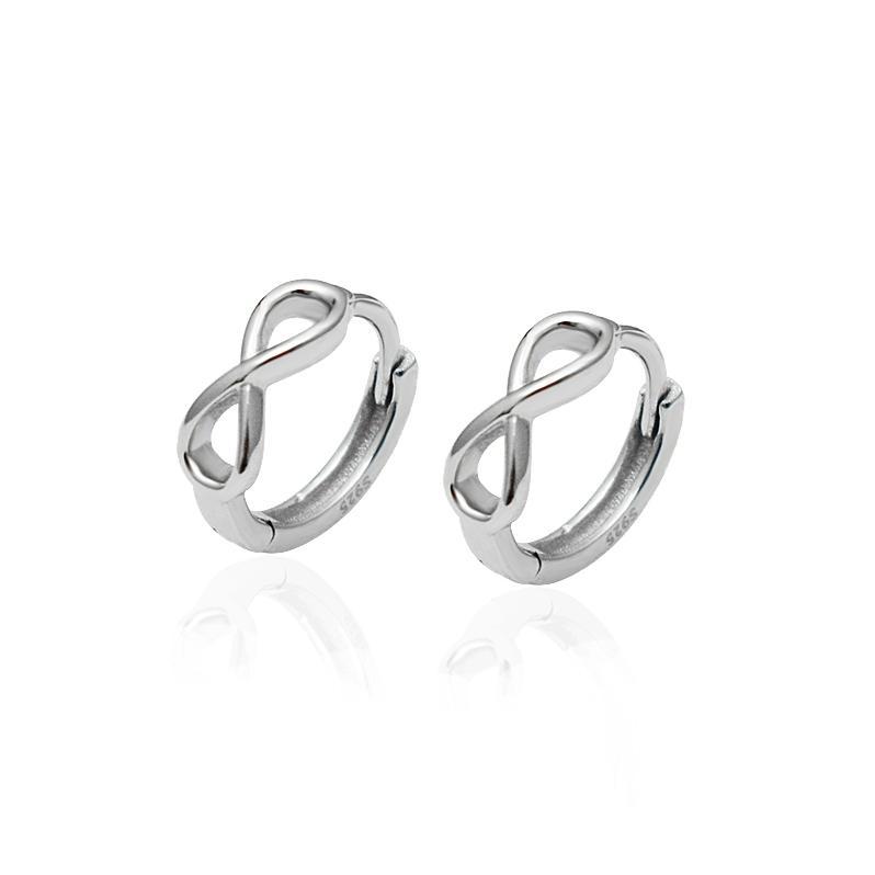 Mobius Ring Design Minimalist Ear Cuff, Unique Versatile Solid Earrings for Women