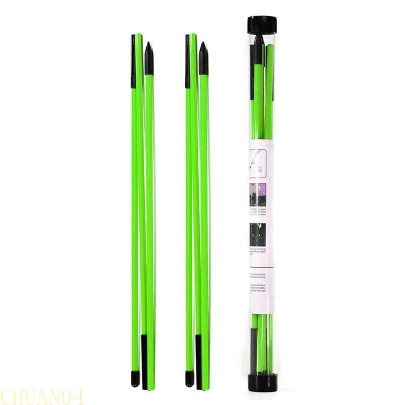 2Pack Collapsible Golf Alignment Stick Practice Rods Swing Trainer Foldable Posture Corrector with Tube Case Golf Training Tool