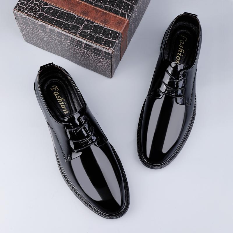 Genuine Leather Formal Shoes for Men New Design Man Oxfords Shoes Shiny Wedding Party Office Business Shoes Comfy Gents Footwear