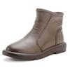 The first layer of cowhide real wool new low-heeled Martin boots retro women's shoes genuine leather boots women's short boots round head mother shoes