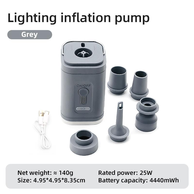 Portable Electric Air Pump Wireless Air Compressor Pumps Outdoor Camping Light for Cushions Swimming Ring Inflatable Pumps
