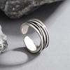 925 Sterling Silver Entangle Rings For Women Adjustable Ring Birthday Gift Jewelry Ladies Accessories Prevent Allergy