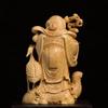 Wooden Buddha one of the Seven Lucky Brings Good Fortune and Fortune Wooden Buddha Statue high x 8cm Carved Buddha Wood Buddha Statue Statue,
