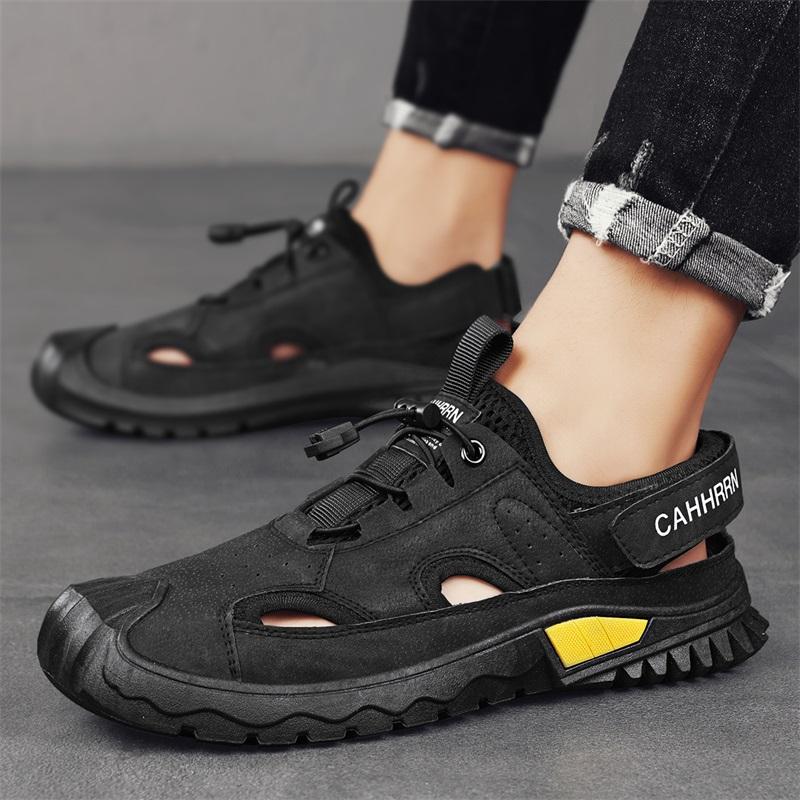 Sneaker Herren Sport Zehengeschlossene Sandalen Sommer Outdoor Wandern Mesh Schuhe Atmungsaktiv Lässig Weiche Sohle Männliche Schuhe