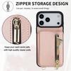 Crossbody Card Slots Zipper Leather Wallet Phone Case for IPhone 17E 16E 17 16 15 14 Plus 13 12 11 Pro Max Protection Cover