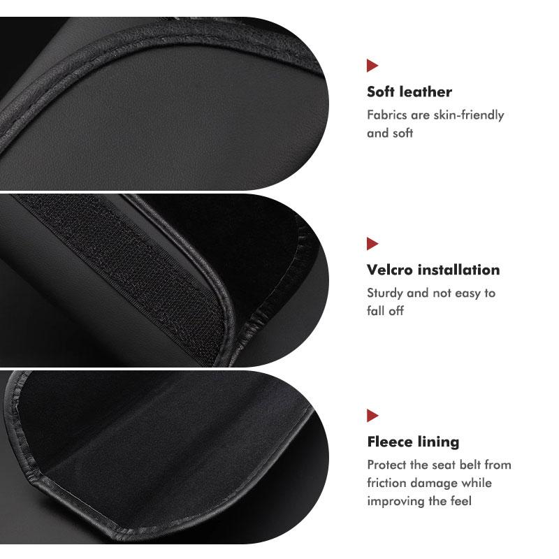 cxdjmy1 For Mitsubishi 1/2PCS Car Leather seat belt protective neck and shoulders cover Outlander Lancer L200 ASX Pajero Grandis Eclipse