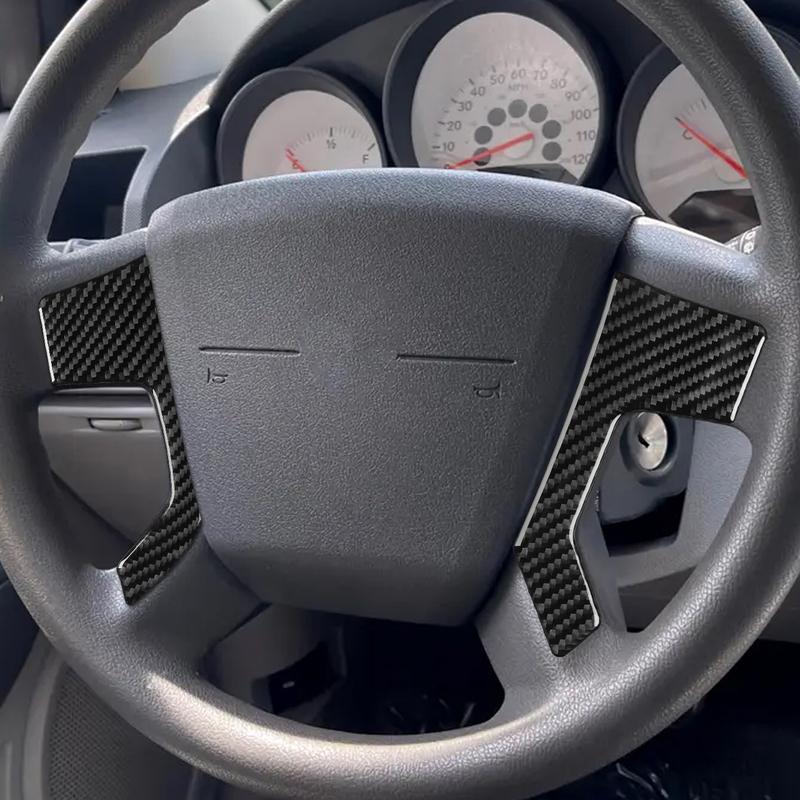 For Dodge Caliber 2007 2008  Button Panel Cover Trim Real Carbon Fiber Stickers Car Interior Refit Accessories