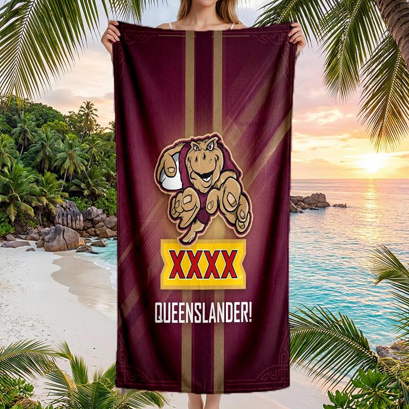 Queensland Maroons Mode Strandtuch Tragbar Weich Schnelltrocknend Handtuch Für Schwimmen Camping Urlaub