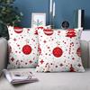 1 Pieces Christmas Red Patterned Cushion Covers Decorative Polyester Pillowcase, Sofa Decorative Cushion Cov Headboard Pillow