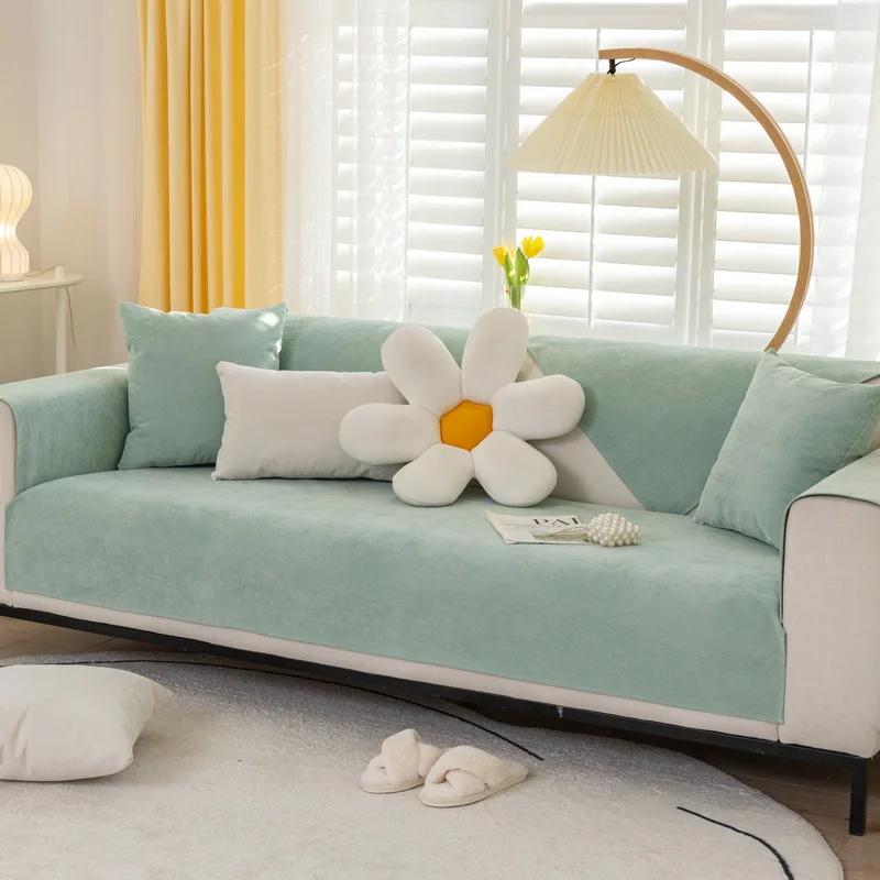 Four Seasons Universal Waterproof Sofa Cover Sofa Pet Changing Pad Nordic Modern Solid Color Non-slip Covers for Sofa Protective