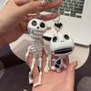 Halloween Spökligt Skelett Hänge Dragsko Leksak Nyckelring För Kvinnor Män Tillbehör Gåva