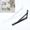 2Pcs Tripod Bracket Shelf Floating Shelf Heavy Duty Black/White Steel For Decorative Wall Mount Joint Angle Without Screws