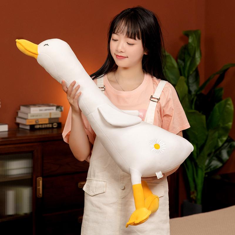 Simulation Fluffy Duck Plush Toy Cute Animal Popular Stuffed Swan Dolls Fashion Kids for Girls Birthday Christmas Gift