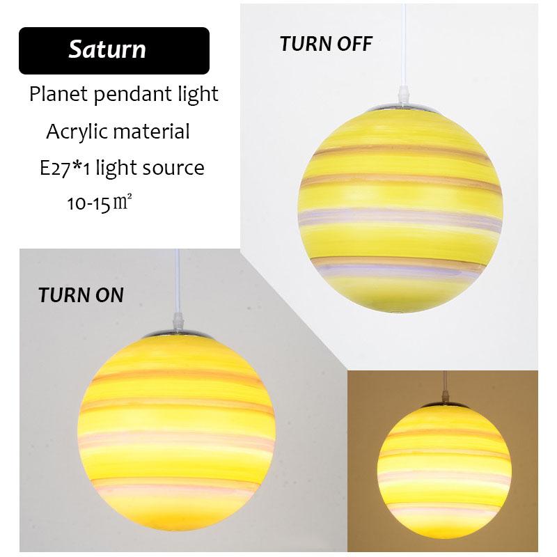 Nordic Minimalist Planet Spherical Light, Lobby Exhibition Hang Lighting, Coffee Shop Restaurant Led Pendant Light Hoom Decor