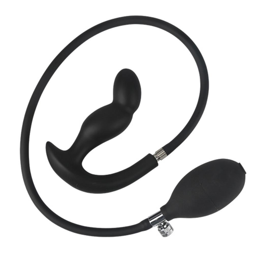 Expandable Soft Silicone Dildo Pump Anal Plug Super Inflatable Butt Dilator Prostate Massager Adults Sex Toy for Female Male 18+
