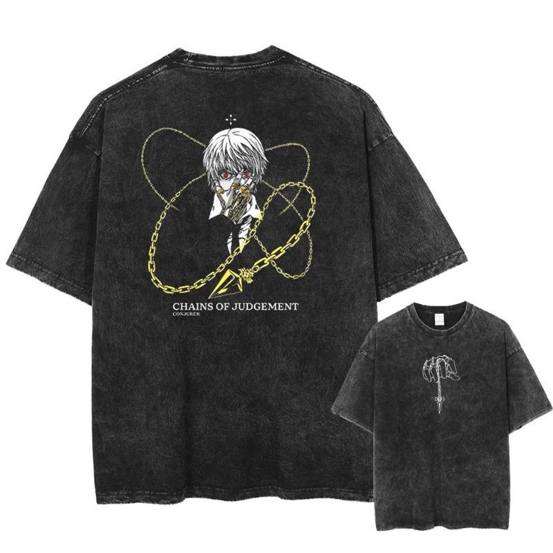 2026 Estate Top Larghi T-shirt Canottiere Stampa Anime T-shirt Uomo Streetwear Vintage Maglietta Nera Harajuku T-shirt Oversize