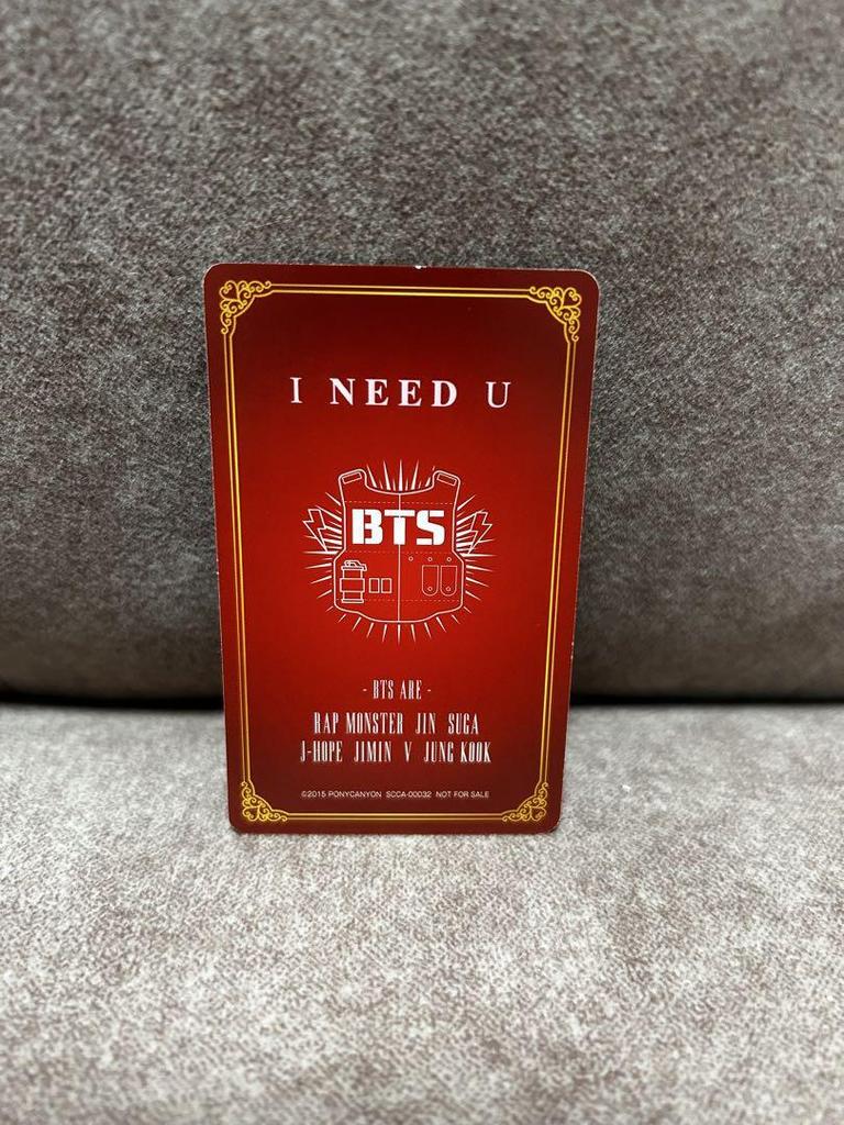 [USED] Limited Edition BTS I NEED U Pony Canyon Christmas Trading Card Jin