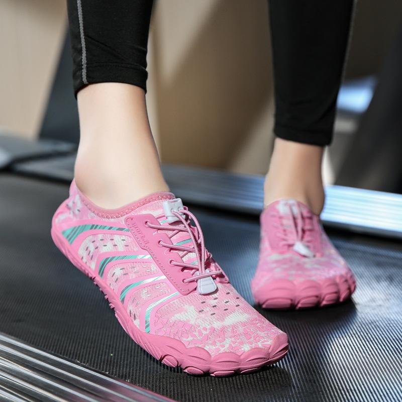 

New outdoor couple swimming diving shoes light beach snorkeling large size barefoot creek soft-soled wading shoes 46 рожевий
