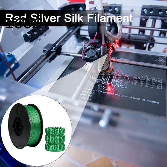 3D Print Filament Silk PLA Printer 1.75mm, 1Kg Spool, Low Warping No Clogging for Printing Projects, Neatly Wound Metal Texture Pla