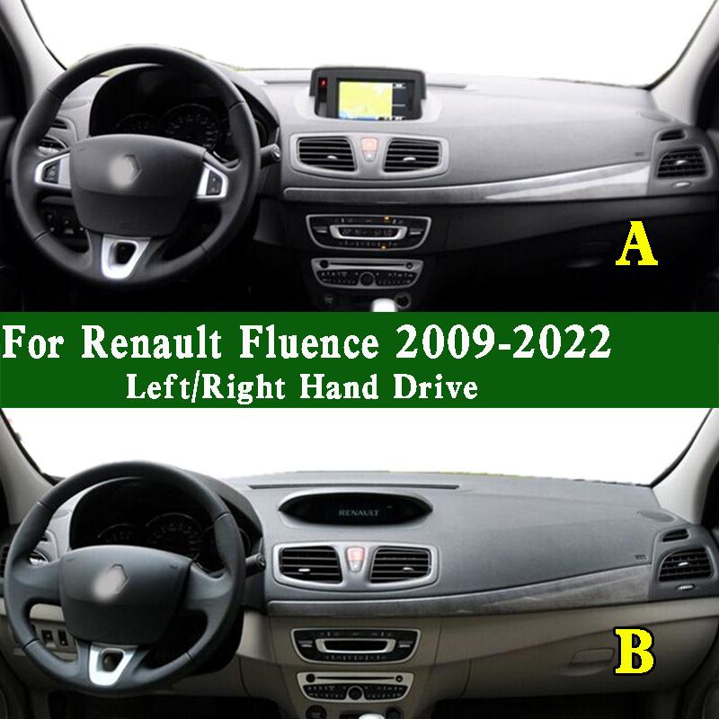 For Renault Fluence GT MK1 SM3 Z.E. L30 L33 2009-22 Dashmat Dashboard Cover Panel ulation Pad Dash Mat Anti-Dirt Ornaments