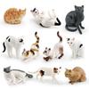 Roztomilé PVC Kočičí Panenky Ozdoby 9 Barev DIY Mini Model Stolní Hračky Kočičí Figurky Soška Domácí Dekorace