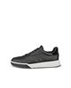 ECCO STREET COURT M Herren Echtleder-Sneakers, Größe 26,0 cm, 3E, 53981451052, Schwarz/Schwarz