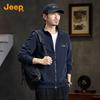Jeep Men's Casual Zip-Up Collared Sweatshirt