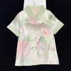 Retro Floral Ice Silk Short-Sleeve Pajamas Set for Women - Spring/Summer Collection