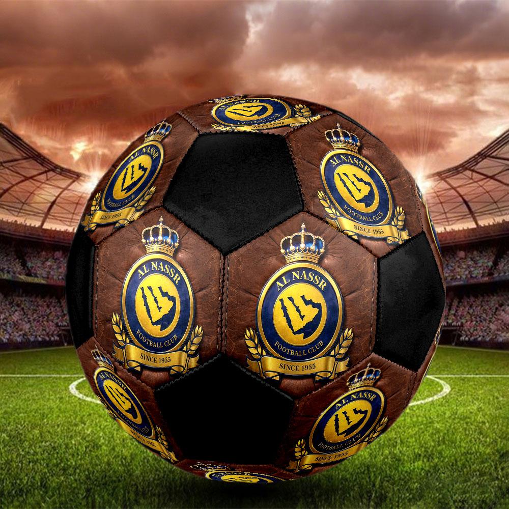 1 pz Pallone da Calcio Al-Nassr FC Taglia 5 Pallone da Calcetto Indoor alla Moda Colorato Gioco per il Cortile - Ottimo per Regalo agli Appassionati di Sport HE17