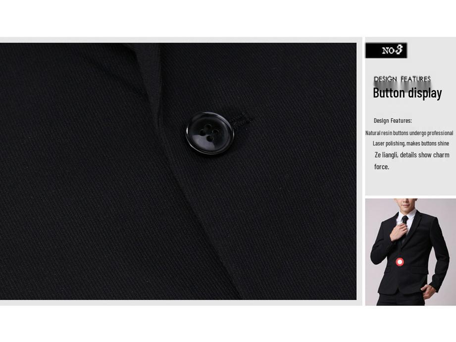 Erkek Kore İnce Kesim Takım Elbise - Sonbahar Kış İş Profesyonel Giyim