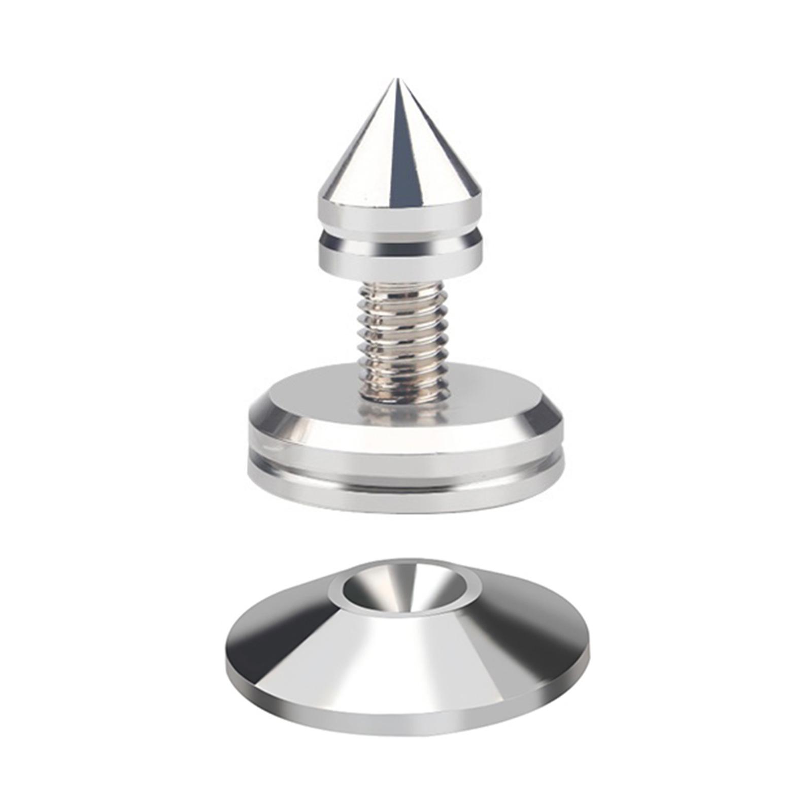 

1 комплект серебристых шипов для колонок, металлические ножки, амортизатор, подкладки для колонок для Hi-Fi сабвуфера и аудиоаппаратуры BM8