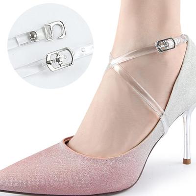 Damskie Buty na Obcasie Przezroczyste Paski Zapobiegające Zsuwaniu się Pięty Niewidoczny Design na Zakupy na Zewnątrz i Imprezy