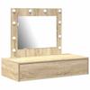 Makeup Table with Drawers Brown 83 X 40 X 70 Cm Particleboard