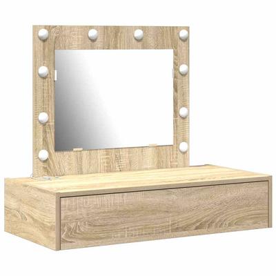 Makeup Table with Drawers Brown 83 X 40 X 70 Cm Particleboard