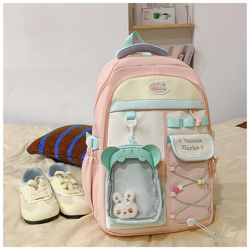 School bag new college style fresh and sweet candy color backpack junior high school students lightweight large capacity backpack