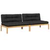 Garden Center Sofas Made from Pallets 2 pcs with Cushions Acacia Wood