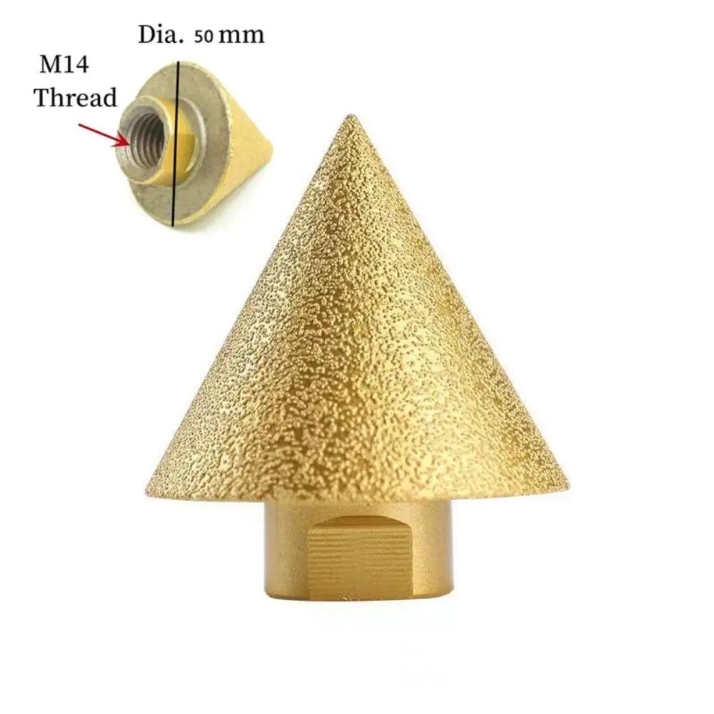 M10/M14 Thread Diamond Beveling Chamfer Bit 38/50mm Cone Punching Expanding Drill Bit Tool