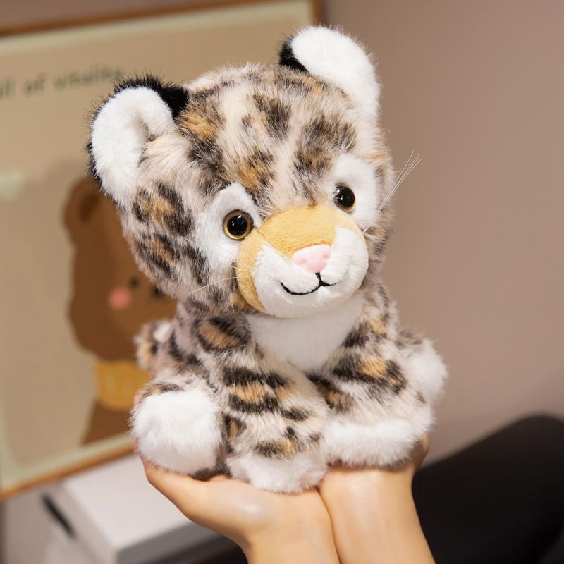 24Cm Leopard Doll Plush Toy Sitting Kawaii Wild Animal Plushie Companion Appeasing Birthday Gift