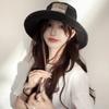 With Drawstring Women Denim Bucket Hat Windproof Western Cowboy Hats Hot Big Brim Sun Hat  Summer