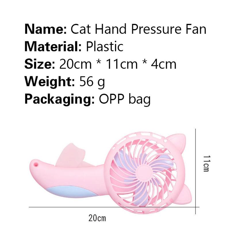 Manual Press Small Fan Hand Pressure Fan Personal Fan Handheld Cartoon Mini Portable Hand Fan For Kids Girls Women Man Outdoor