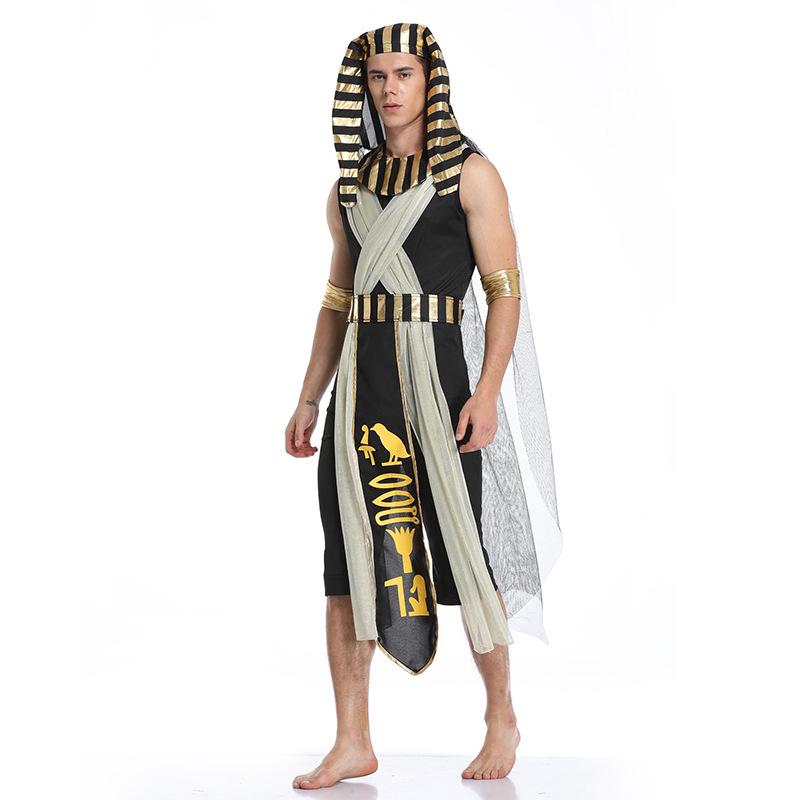 Ägyptisches Pharao-Kostüm für erwachsene Männer - Halloween Kleopatra Cosplay Outfit für Paare