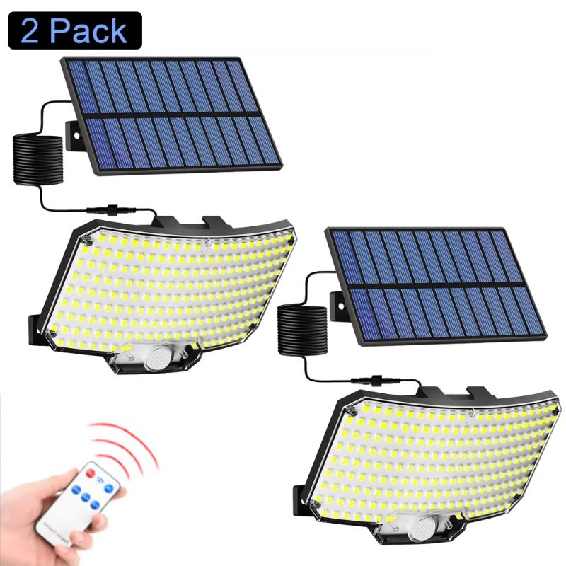 

3 режима 234LED солнечные фонари уличный свет с датчиком движения яркий прожектор IP65 водонепроницаемый безопастность наружные солнечные фонари 234LED-2PCS