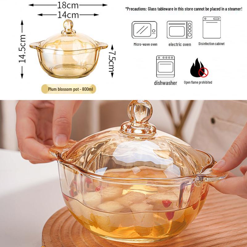 Transparent Glass Dessert & Fruit Bowl Set - Stylish Tableware for Snacks, Salad, & Yogurt