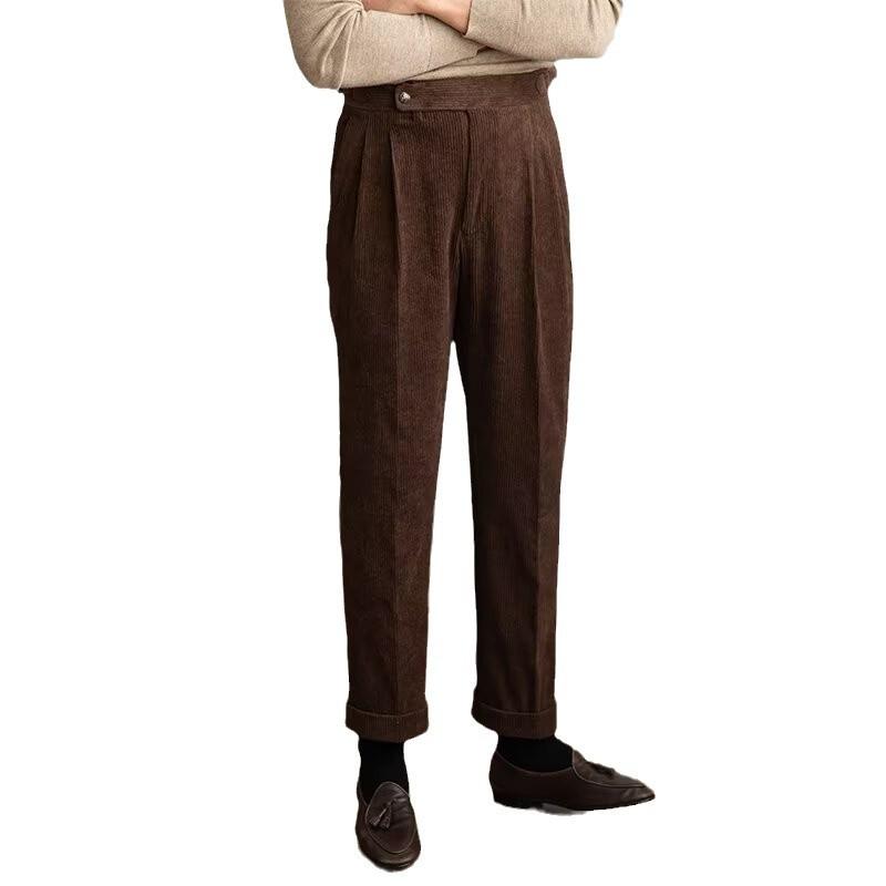 Autumn and winter corduroy drape pants nine-point pants men's hot-selling straight casual pants