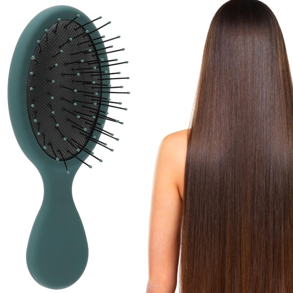 Portable Hair Straightening Brush Vented Paddle Hairbrush Hair Detangler Brush For Travel