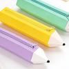 Pencil Shape Pen Bag Silicone Stationery Organizer Multi-functional Stationery Pouch  Gift