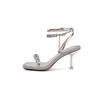 Fashion Beautiful Stiletto High Heels Women's 2025 Summer Gentle Rhinestone Small Man Beautiful Sandals